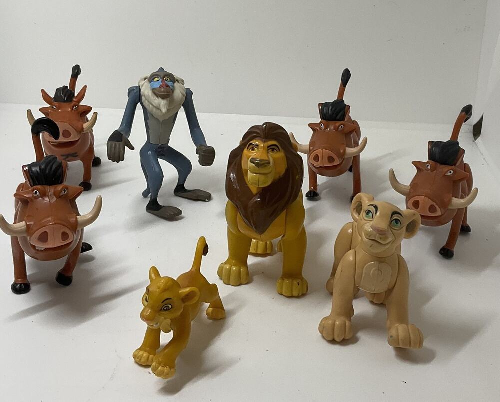 Vintage 90’s Lion King Action Figures Lot of 8 Simba Mufasa Nala Burger King
